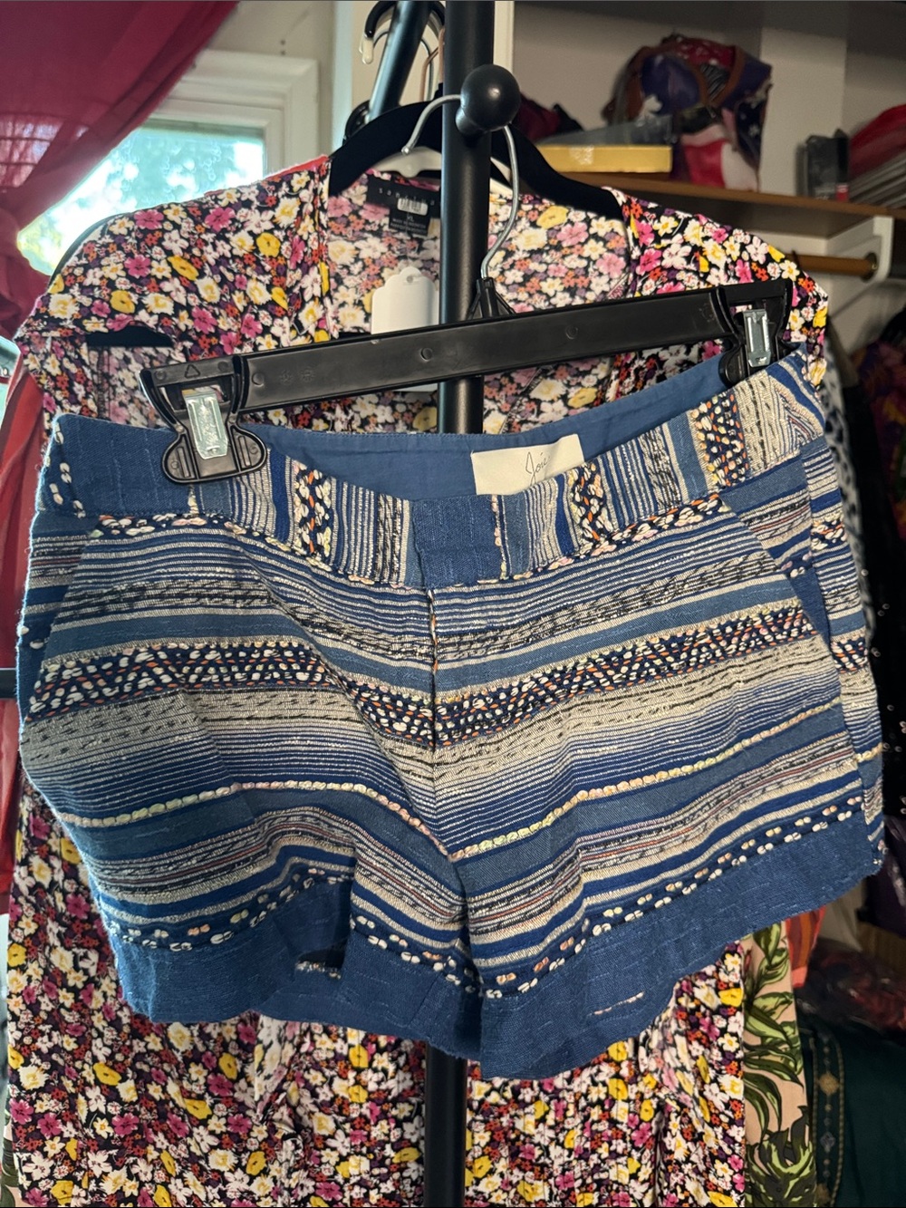 Joie Striped Woven Shorts